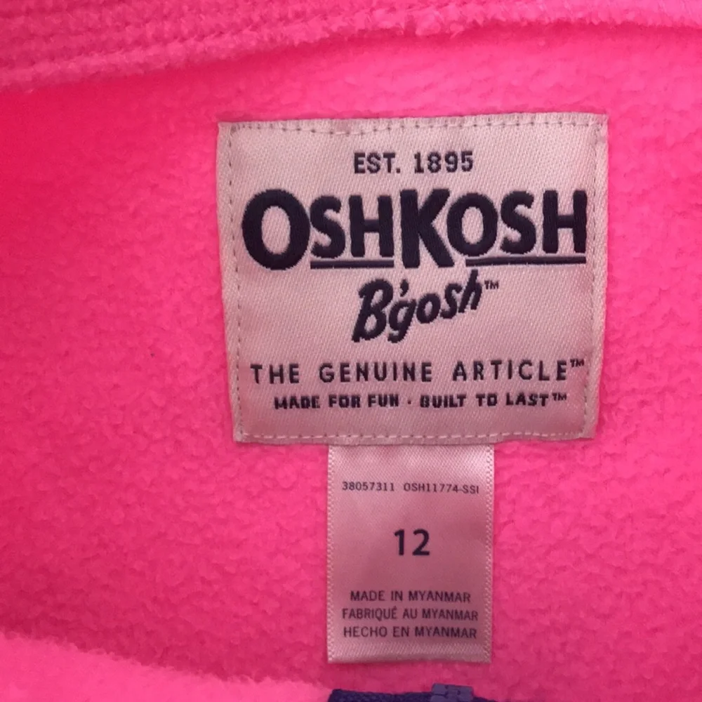 OshKosh Fleece Zip-Ups (girls' size 12)
